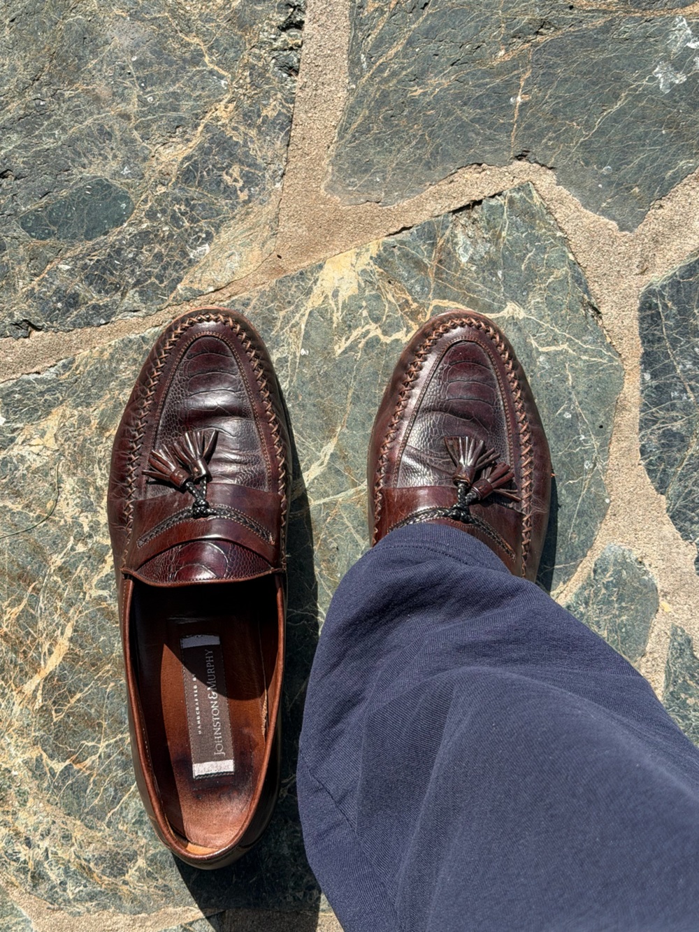 Johnston & Murphy Men's Burgundy Tassel Loafers